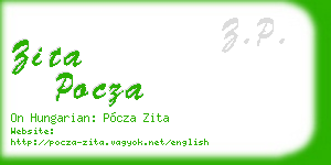 zita pocza business card